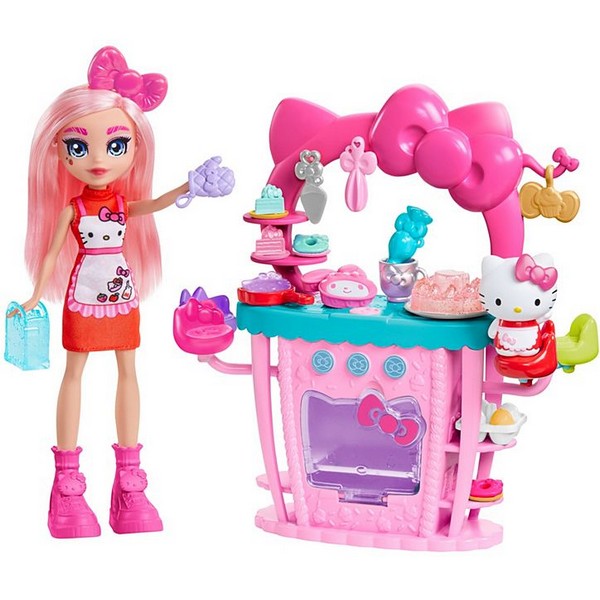 Mattel Szett Hello Kitty cukrászda + baba, 25 részes (GWX05)