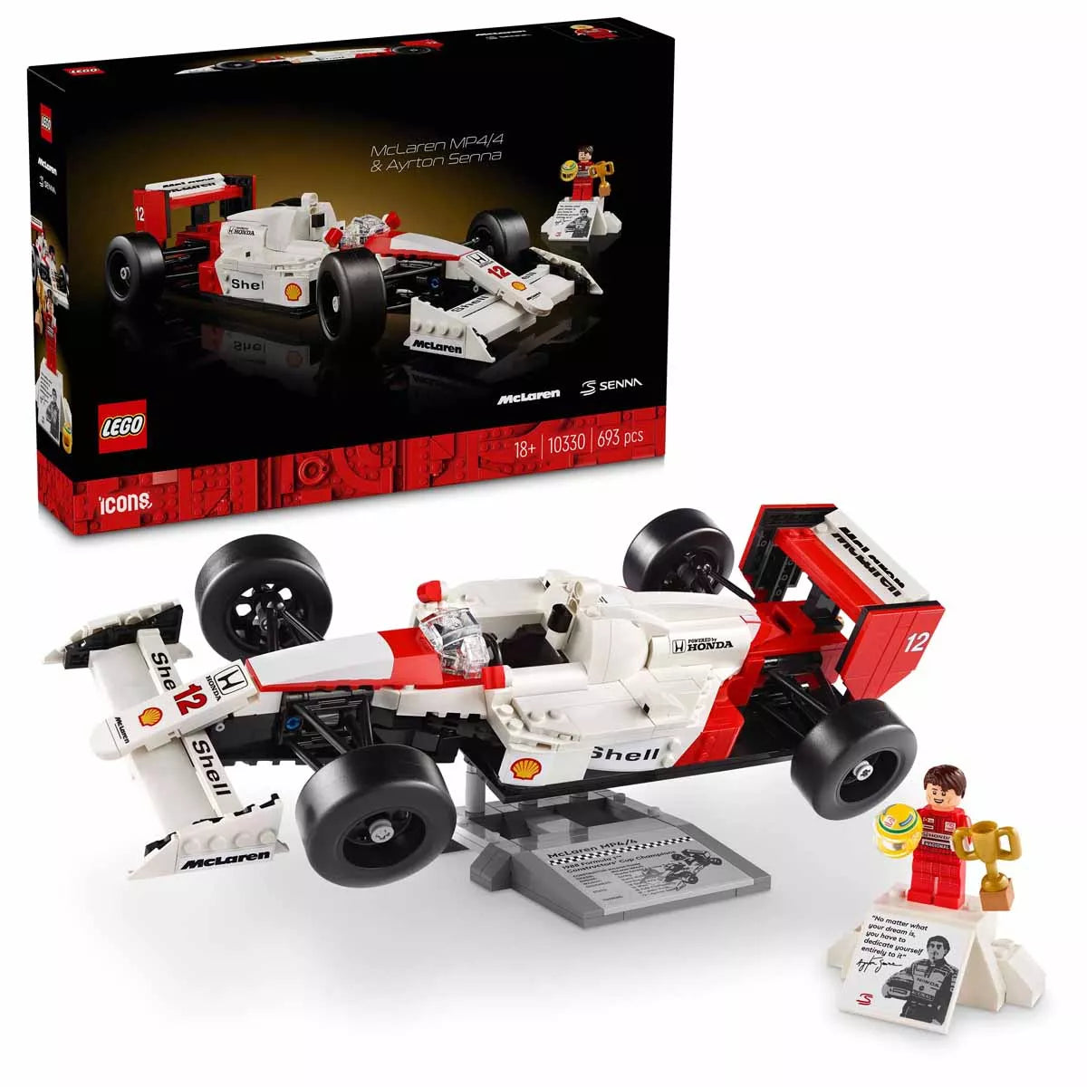 LEGO® ICONS™ - McLaren MP4/4 és Ayrton Senna (10330)