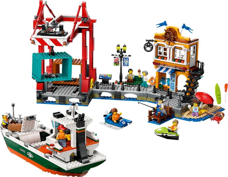 LEGO® City - Tengerparti kikötő teherszállító hajóval (60422)