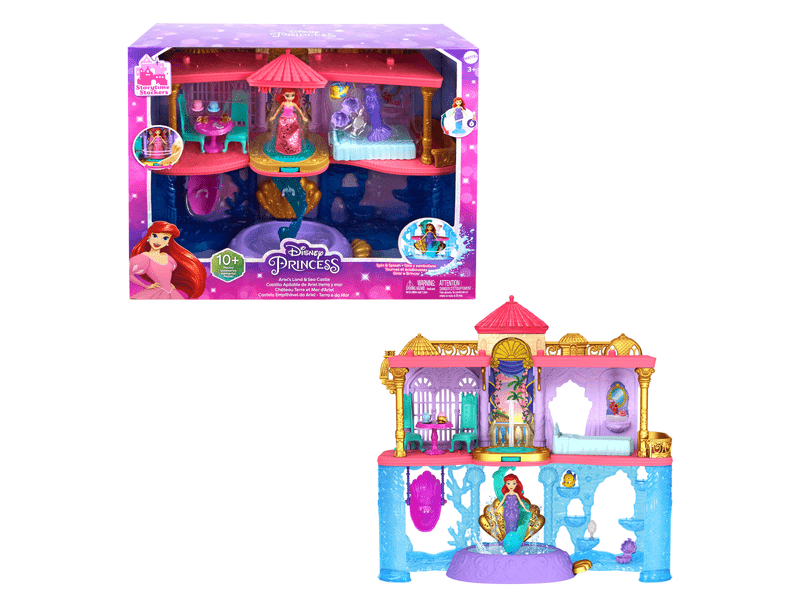 Mattel Disney Princess Ariel dupla kastély játékkészlet (HLW095)