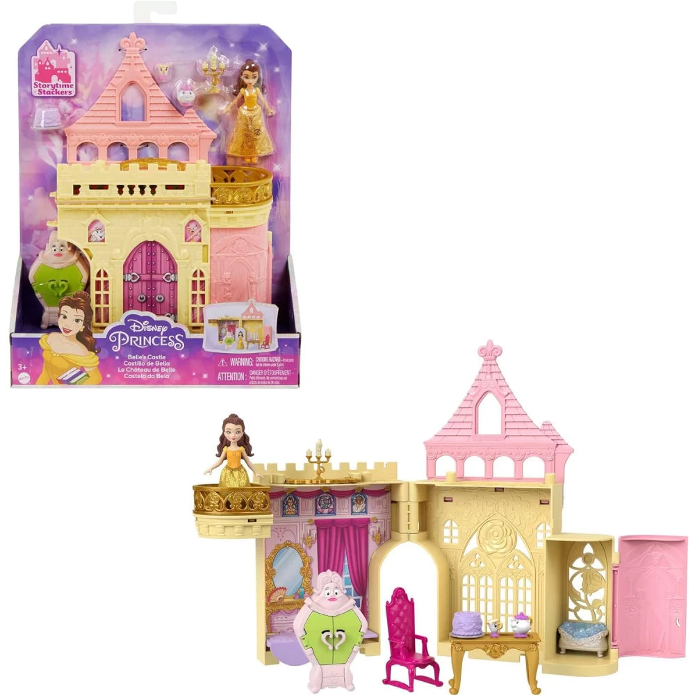 MATTEL Storytime Stackers Disney hercegnők - Szépség és a szörnyeteg Bella kastély készlet (HLW094)