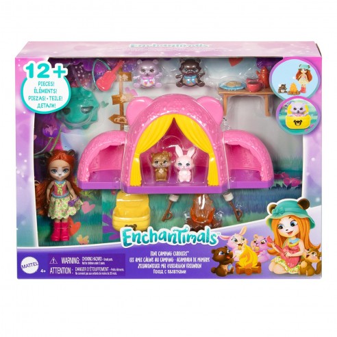 Mattel Enchantimals Babakészlet kemping kiegészítőkkel (HTW71)