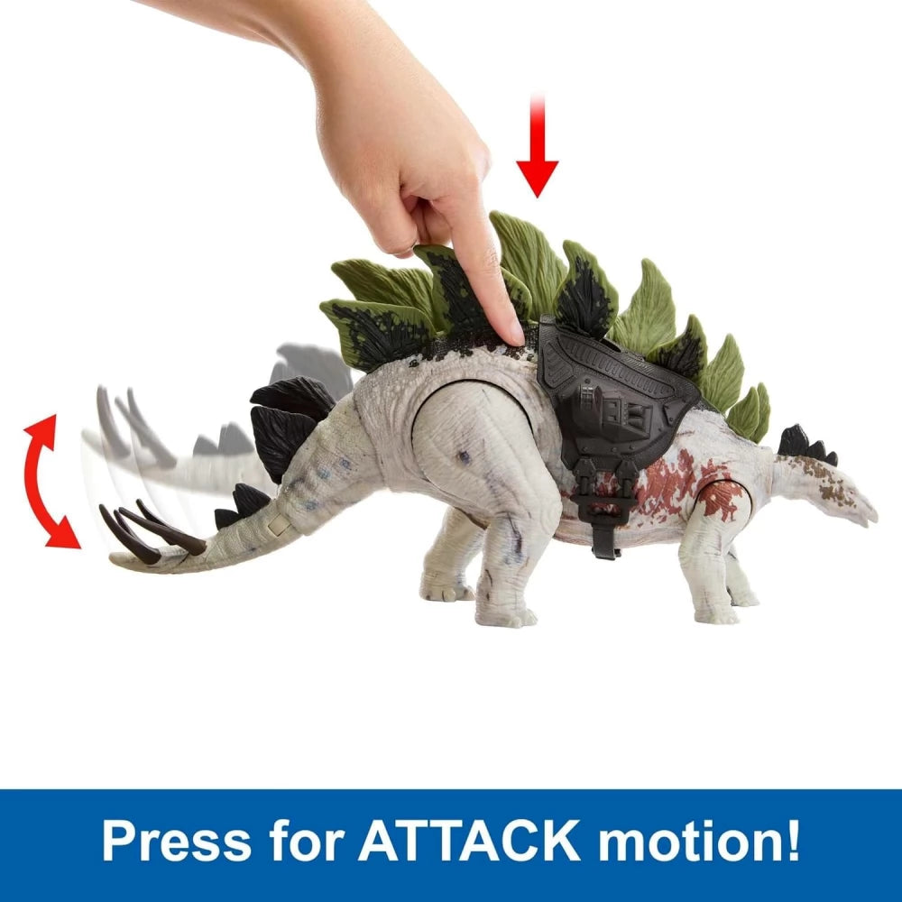 MATTEL Jurassic World Gigantic Trackers Stegosaurus dinoszaurusz figura (HLP24)