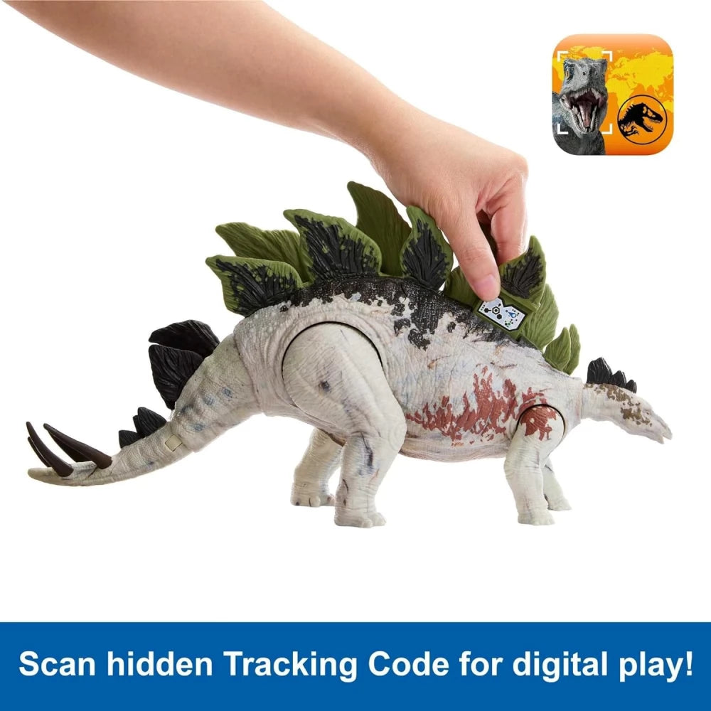 MATTEL Jurassic World Gigantic Trackers Stegosaurus dinoszaurusz figura (HLP24)