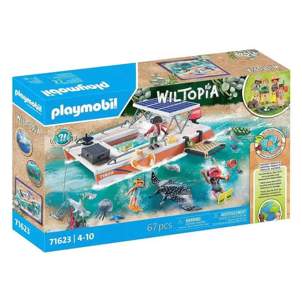 PLAYMOBIL WILTOPIA - KORALLZÁTONY PLATFORM, HAJÓ TENGERI ÁLLATOKKAL (71623)