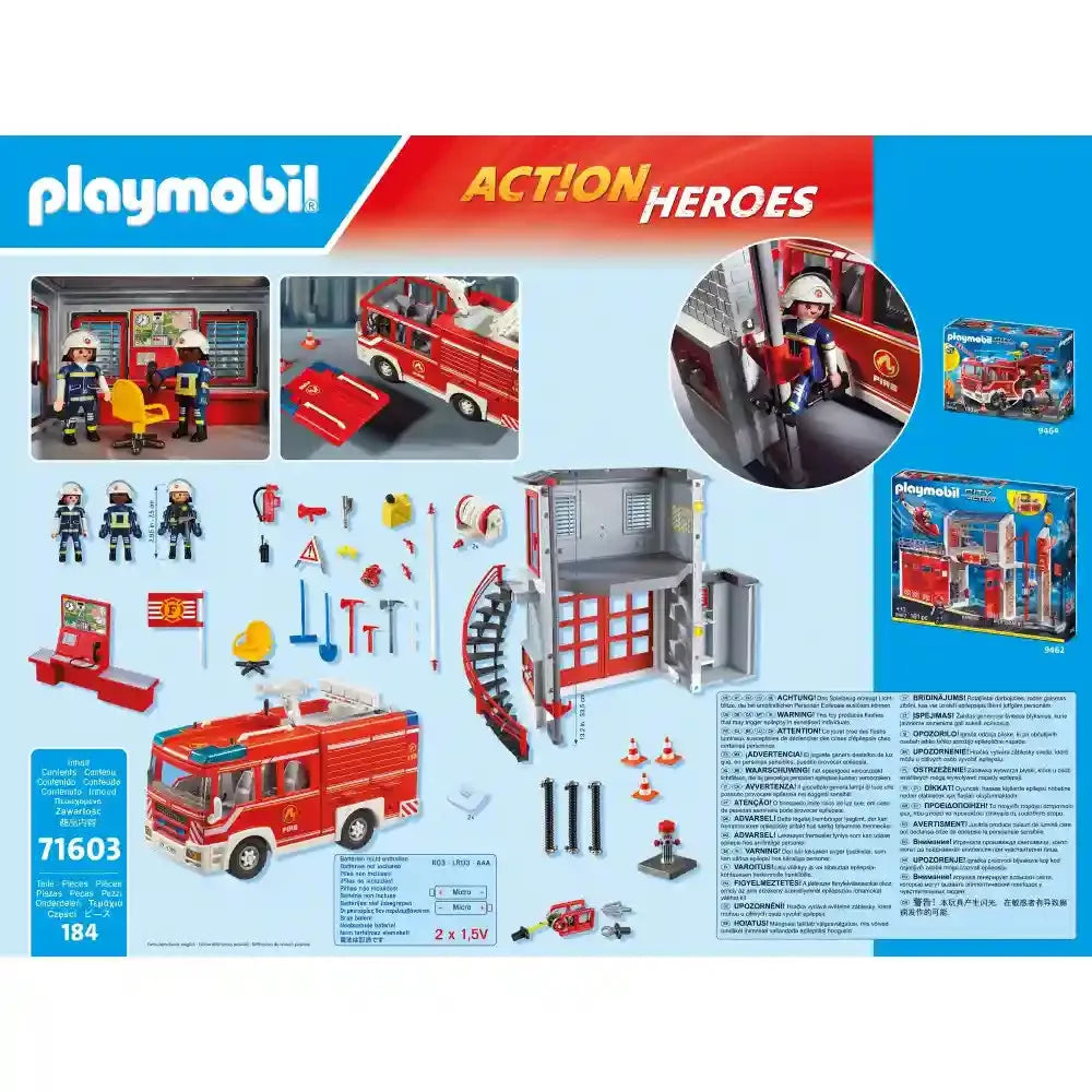 PLAYMOBIL Action Heroes Tűzoltóság Tűzoltóautóval (71603)