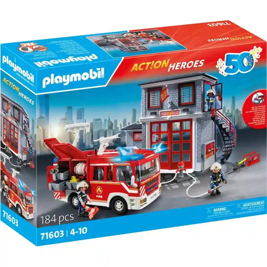 PLAYMOBIL Action Heroes Tűzoltóság Tűzoltóautóval (71603)