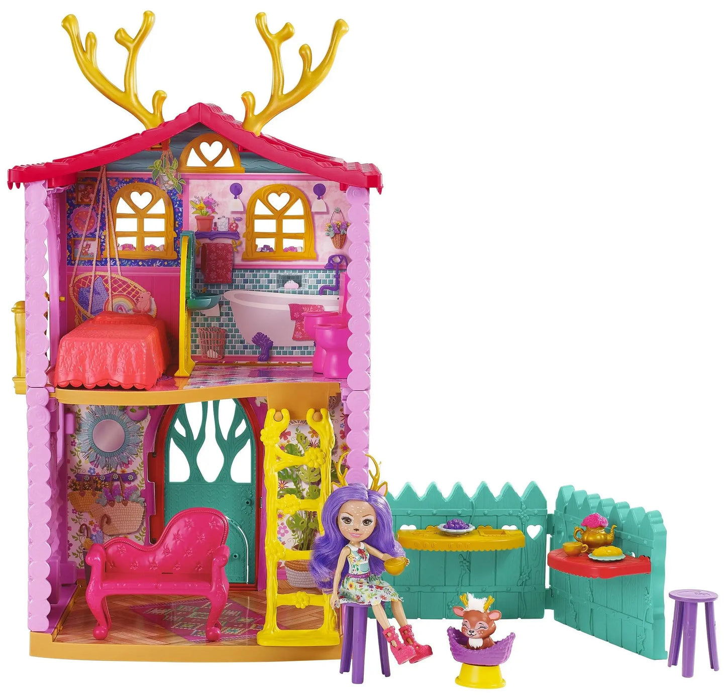 Mattel Enchatimals Danessa Deer baba házzal játékkészlet (GYJ18)