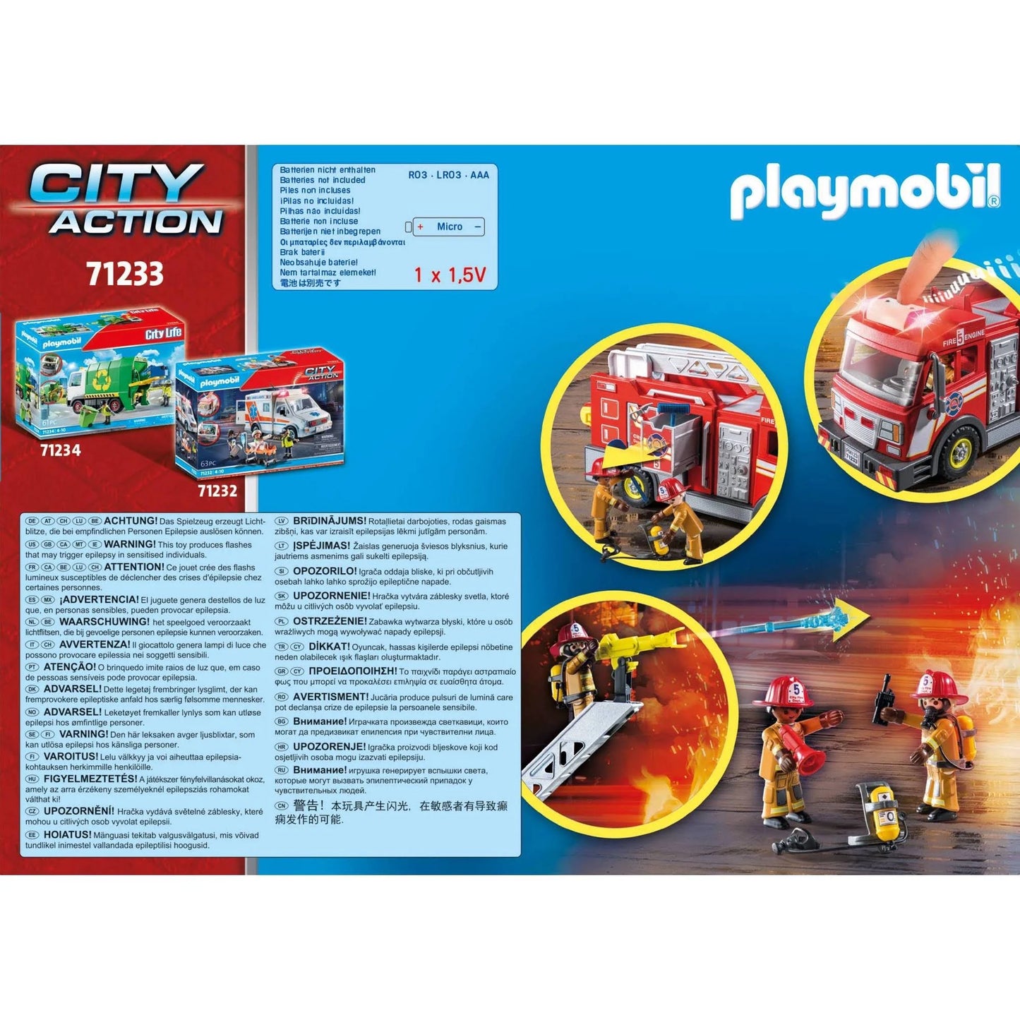 Playmobil City Action Tűzoltóautó US Ambulance játékszett (71233)