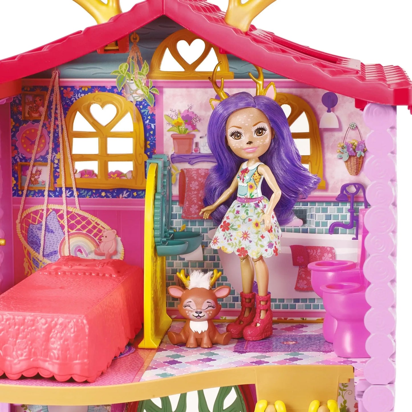 Mattel Enchatimals Danessa Deer baba házzal játékkészlet (GYJ18)