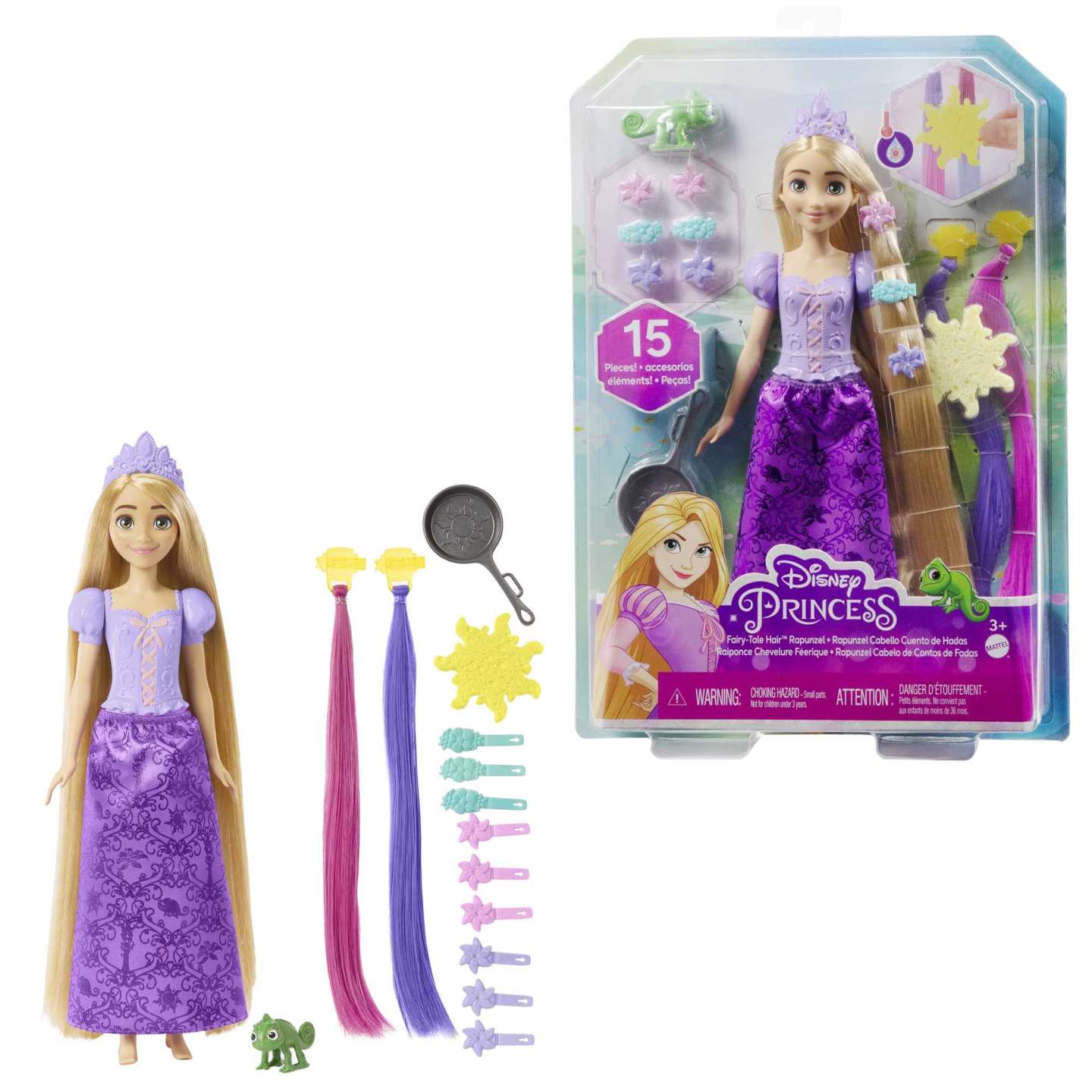 Mattel Disney hercegnők - Aranyhaj hajvarázs baba (HLW18)