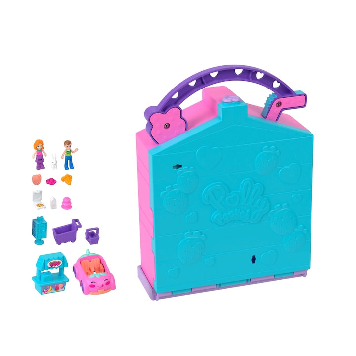 Mattel Polly Pocket Pollyville Fresh Market Baba és játékszett (HRD45)