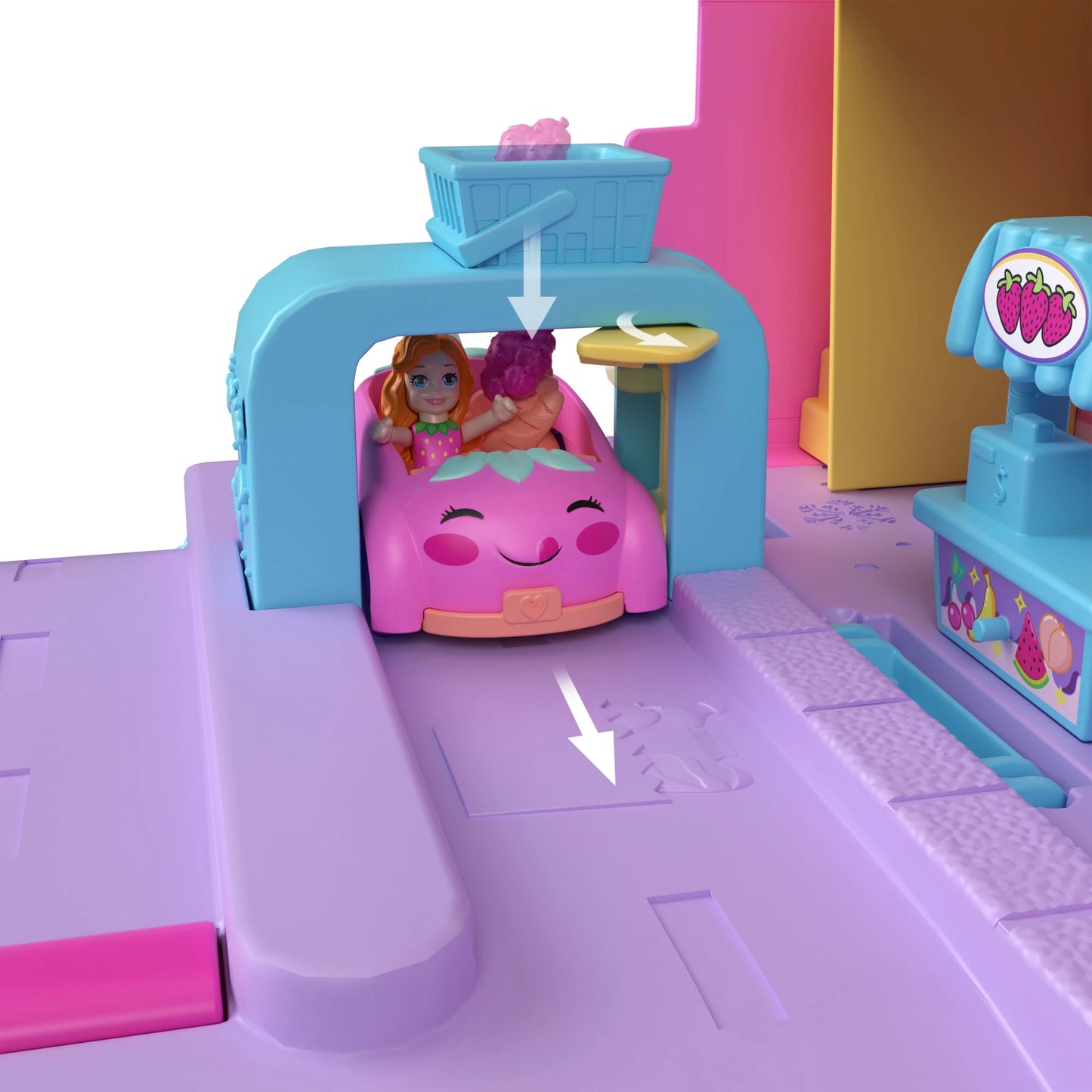 Mattel Polly Pocket Pollyville Fresh Market Baba és játékszett (HRD45)