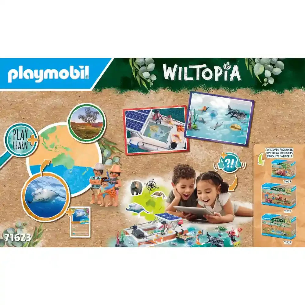 PLAYMOBIL WILTOPIA - KORALLZÁTONY PLATFORM, HAJÓ TENGERI ÁLLATOKKAL (71623)