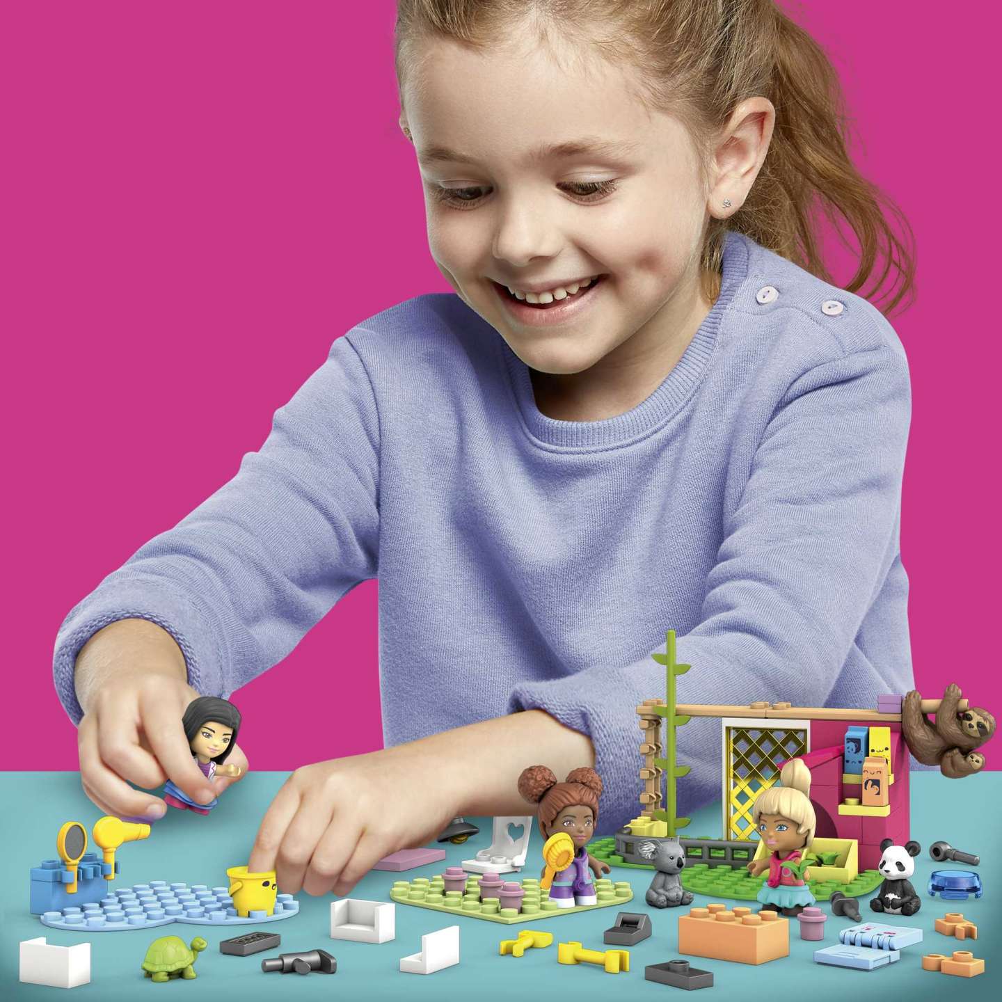 Mattel Mega Bloks építőkészlet, Barbie állat klinika (GYH09)