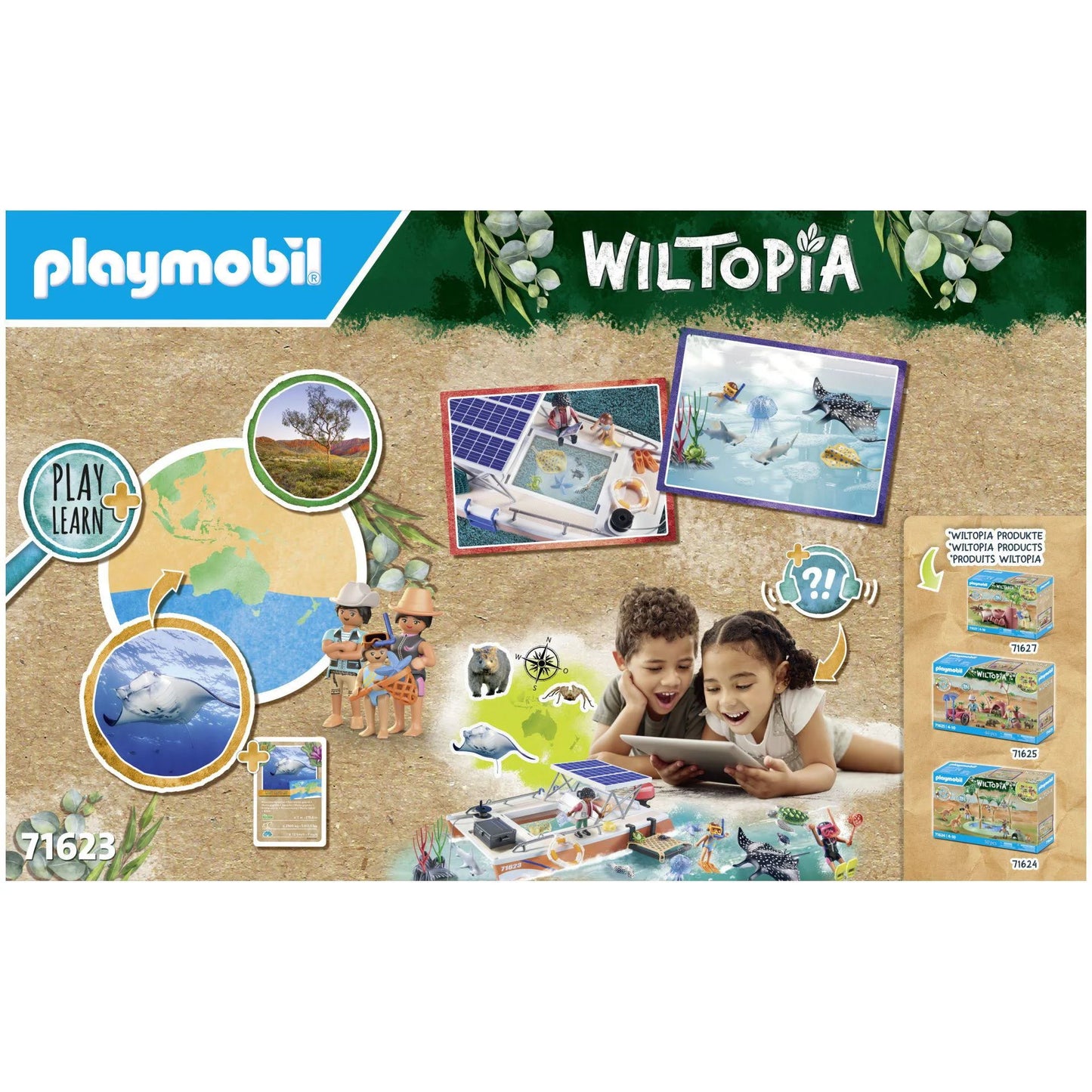 PLAYMOBIL WILTOPIA - KORALLZÁTONY PLATFORM, HAJÓ TENGERI ÁLLATOKKAL (71623)