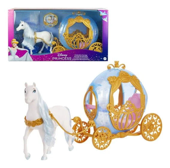 Mattel Disney Princess Hamupipőke guruló hintója és lova (HYM33)