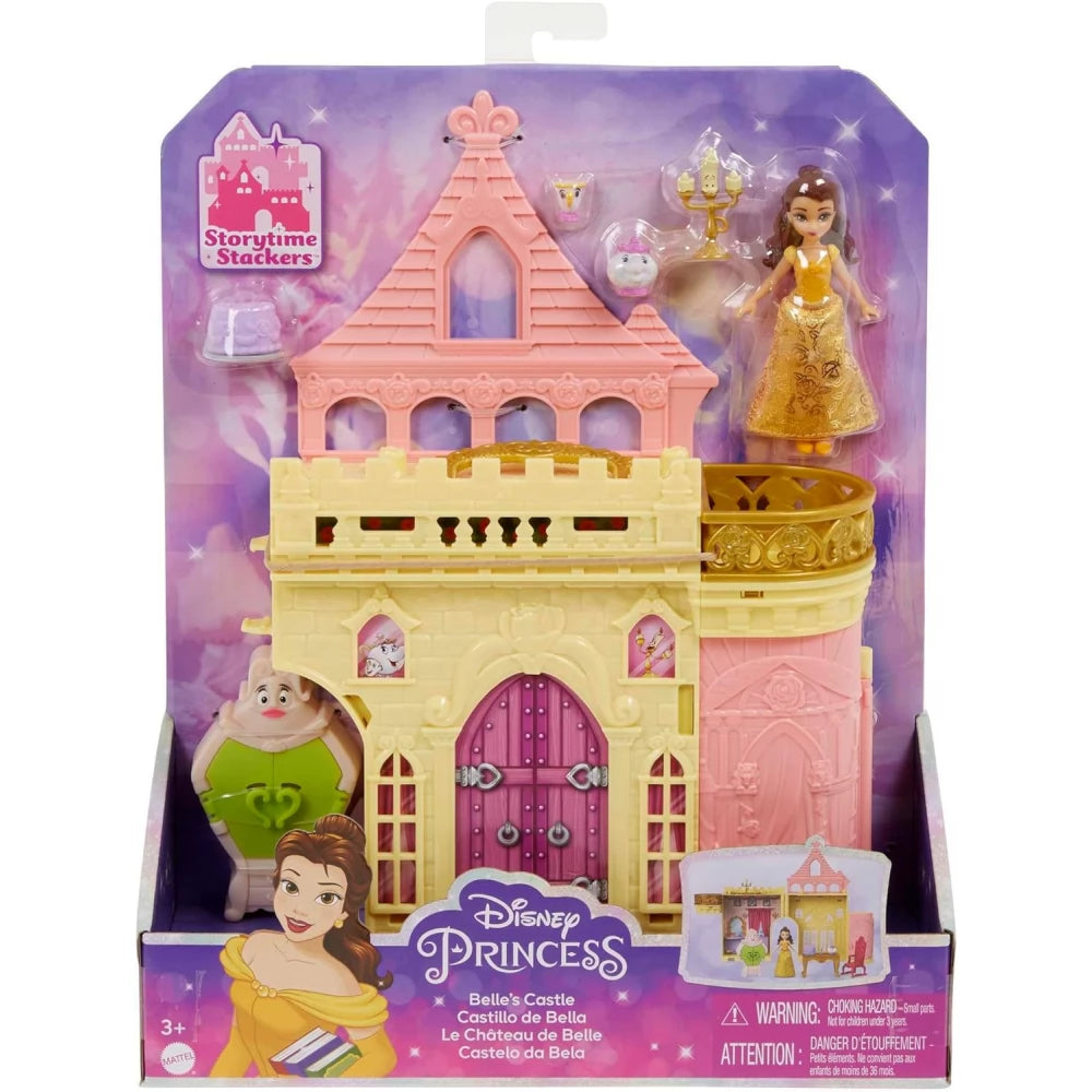 MATTEL Storytime Stackers Disney hercegnők - Szépség és a szörnyeteg Bella kastély készlet (HLW094)