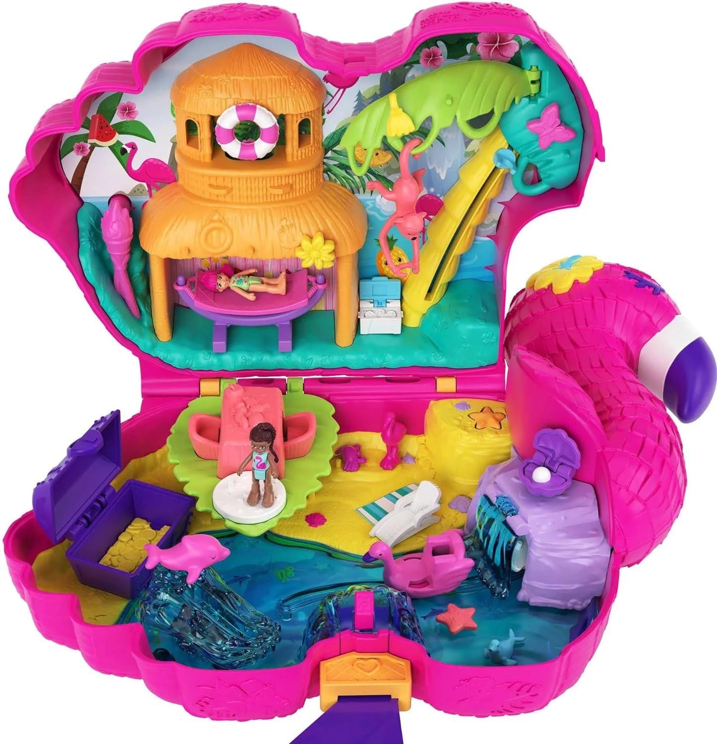 Mattel Polly Pocket flamingó bőrönd (HJN76)