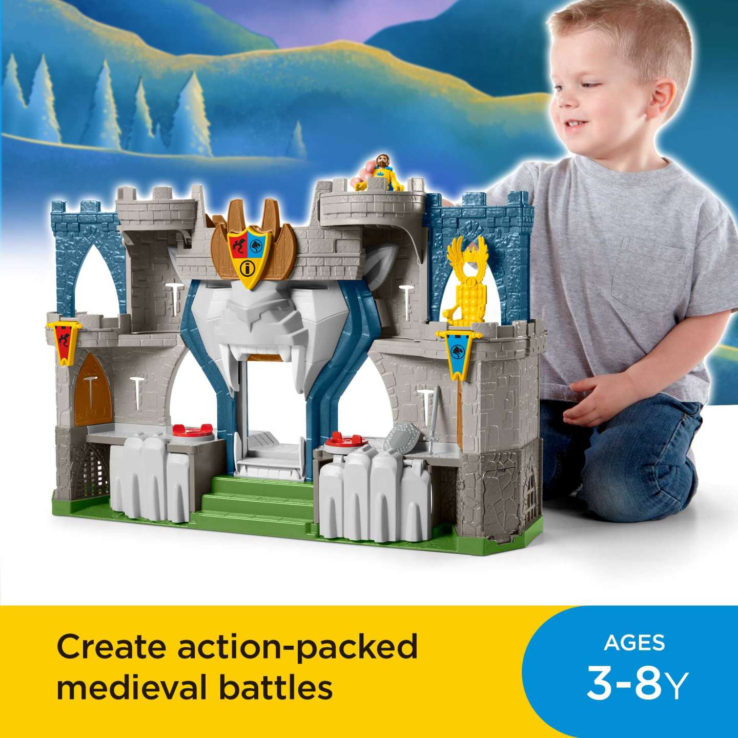 Mattel Imaginext Knight Lion kastély készlet (HCG45)