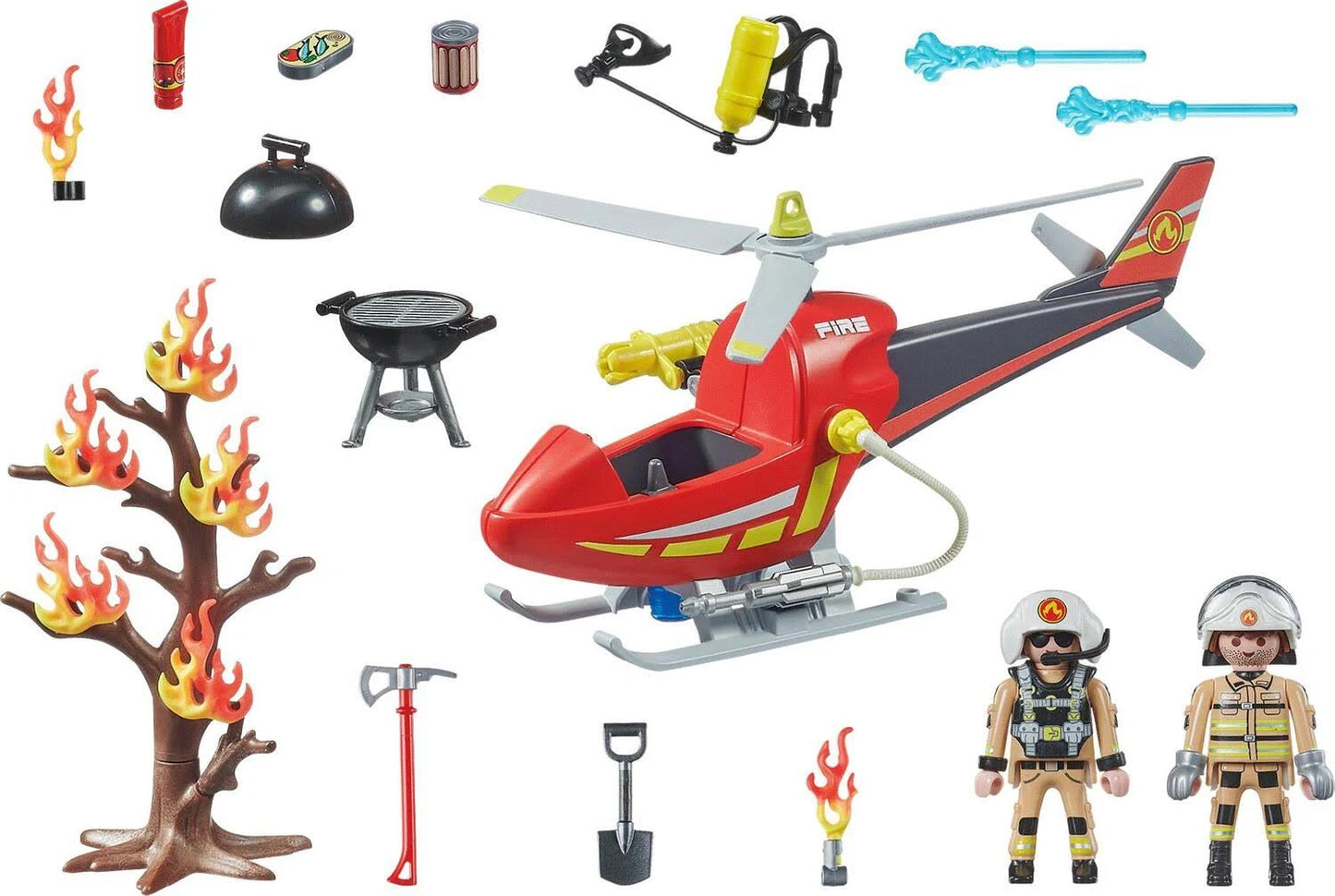 Playmobil - City Action Tűzoltósági helikopter vízágyúval (71195)