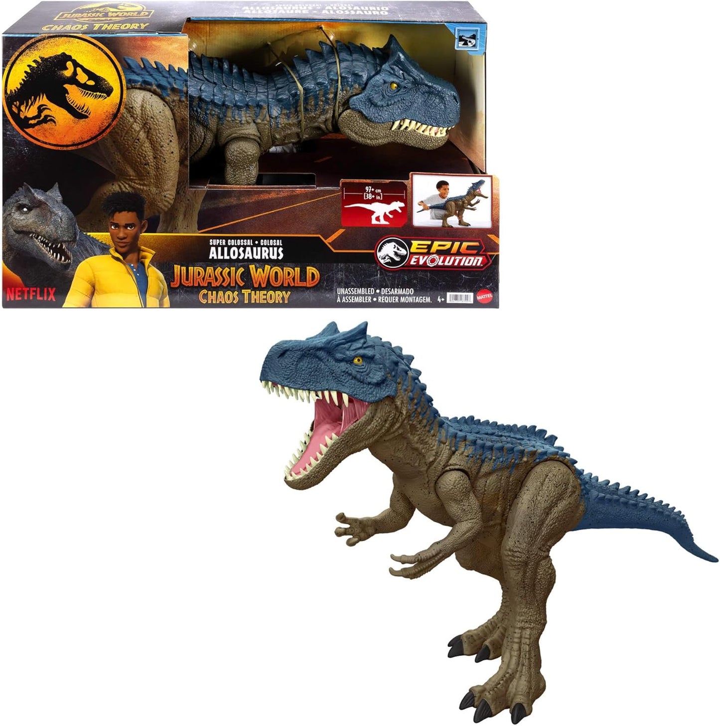 Mattel Jurassic World Chaos Theory Super Colossal Allosaurus (HRX53)