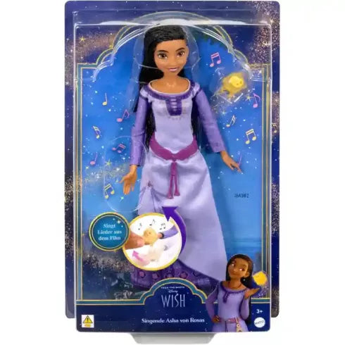 Mattel Disney Kívánság: Asha éneklő baba és barátja Csillag (HPX26) Angol verzió