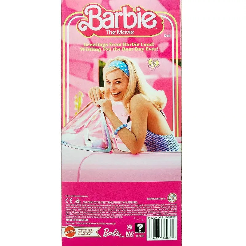 Mattel Barbie The Movie Margot Robbie kockás ruhában (HPJ96)