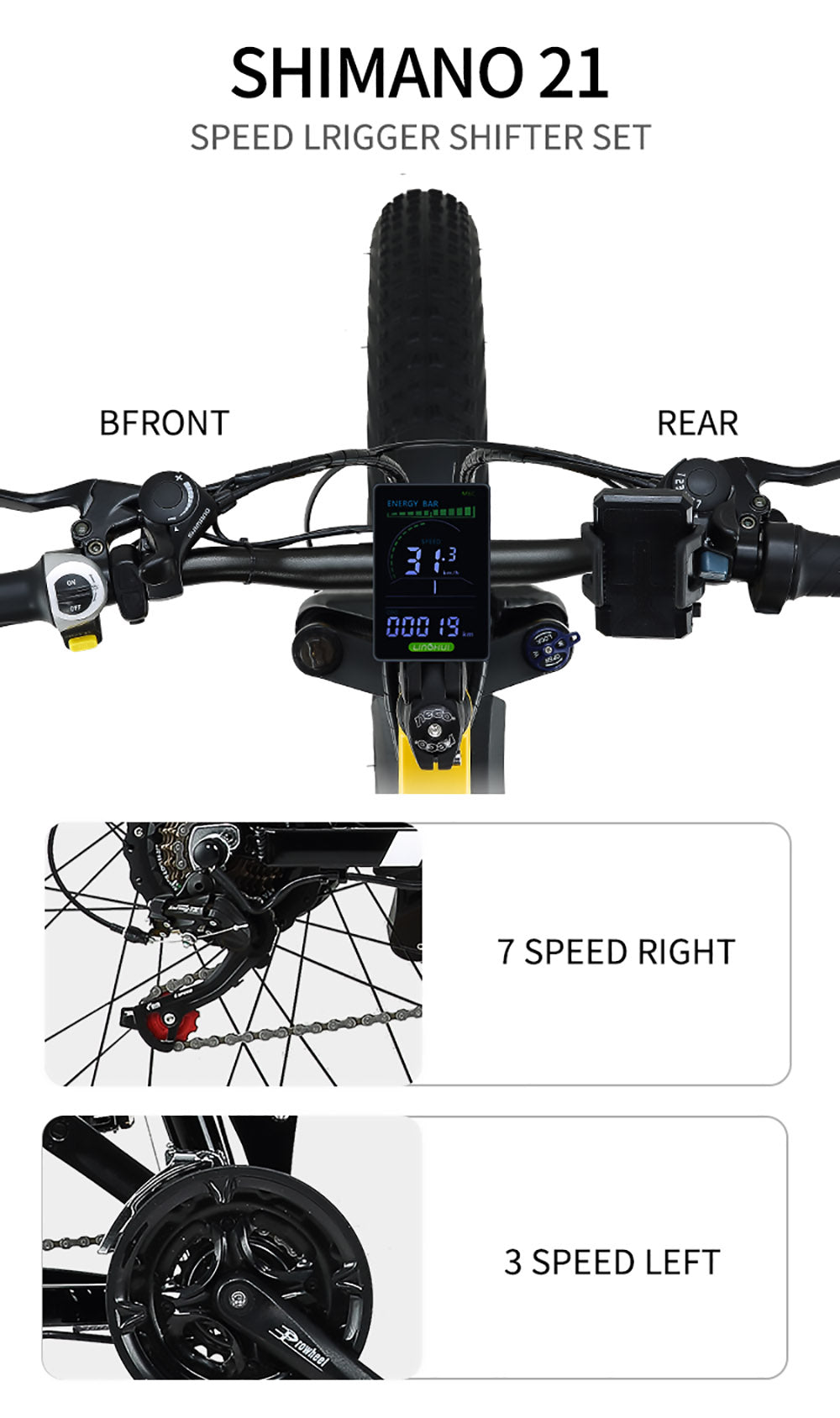 JUICEASE 26 hüvelykes R5 összecsukható elektromos kerékpár, dupla fék, 48 V 25,6 Ah akkumulátor, 50 km/h nagy sebesség, 1000 W