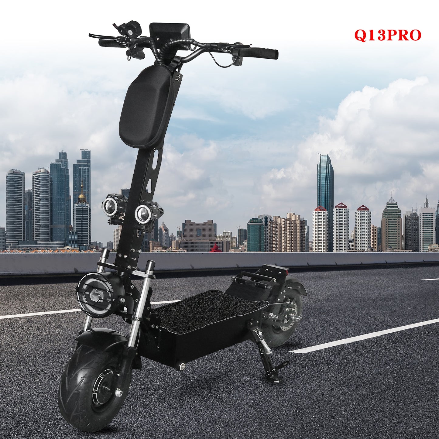 Q13Pro 7000W Adult Electric Scooter 70KM 13' Off-Road City Urban Smart Escooter 60V15AH Folding Dual Brake Scooter with Free Bag