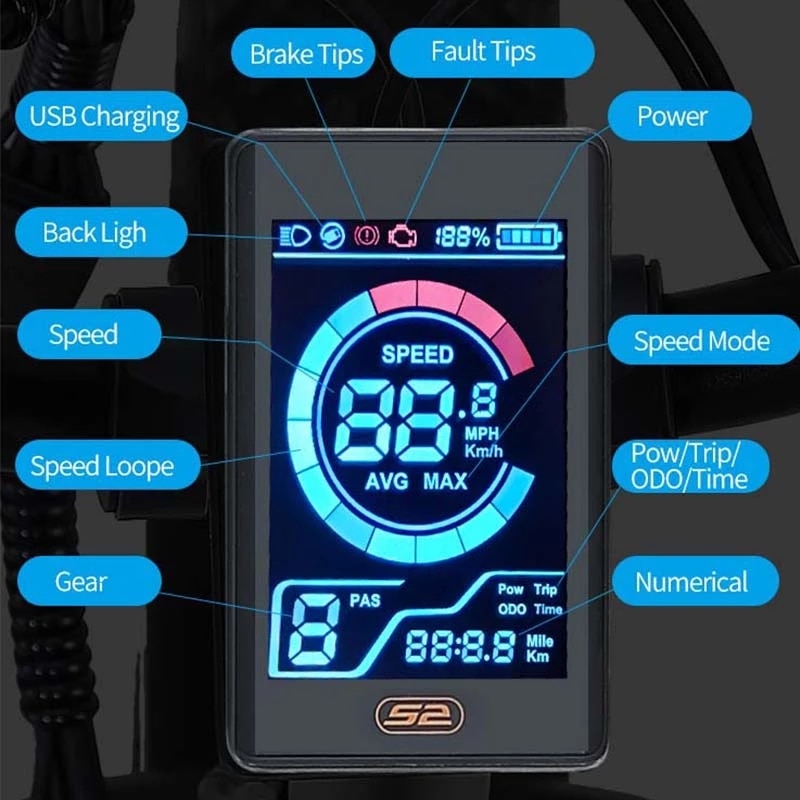 JUICEASE 26 hüvelykes R5 összecsukható elektromos kerékpár, dupla fék, 48 V 25,6 Ah akkumulátor, 50 km/h nagy sebesség, 1000 W