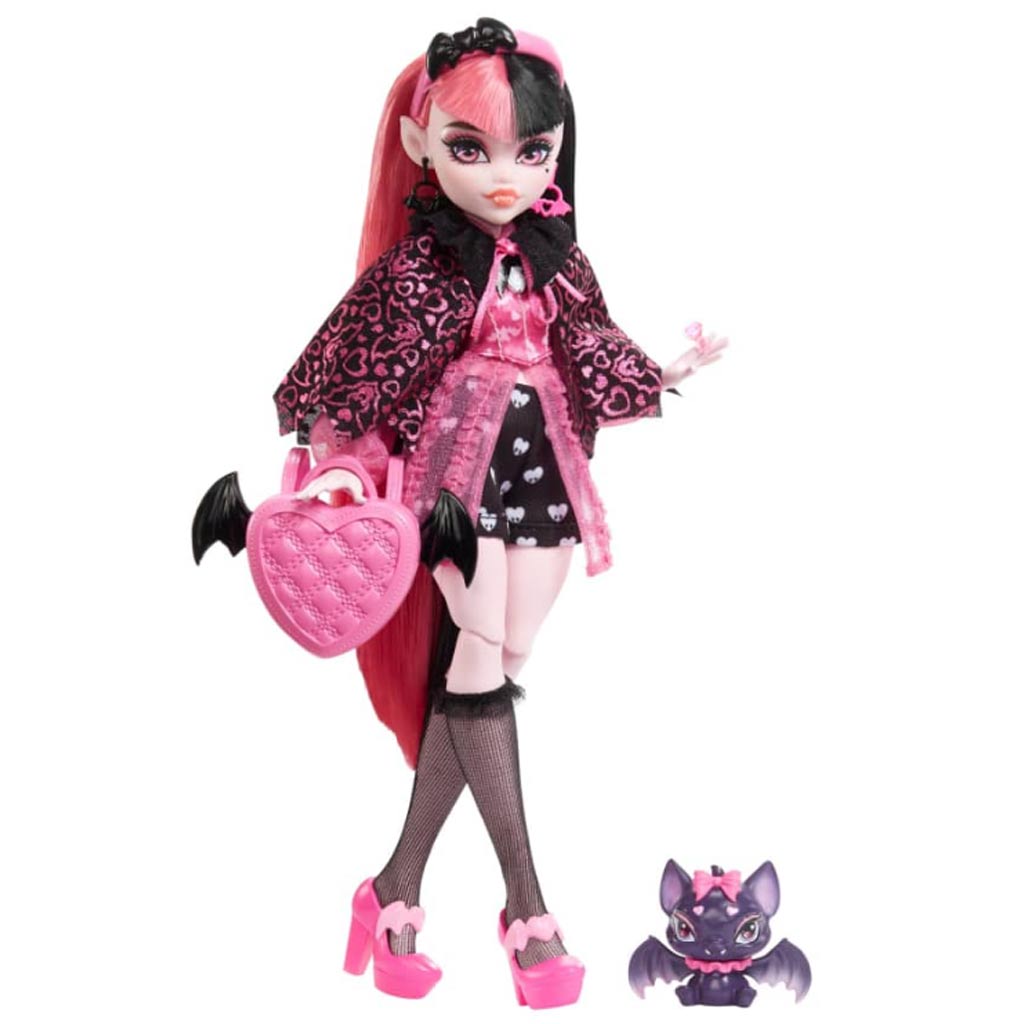 Mattel Monster High baba, Draculaura, állattal és kiegészítőkkel (HHK51)