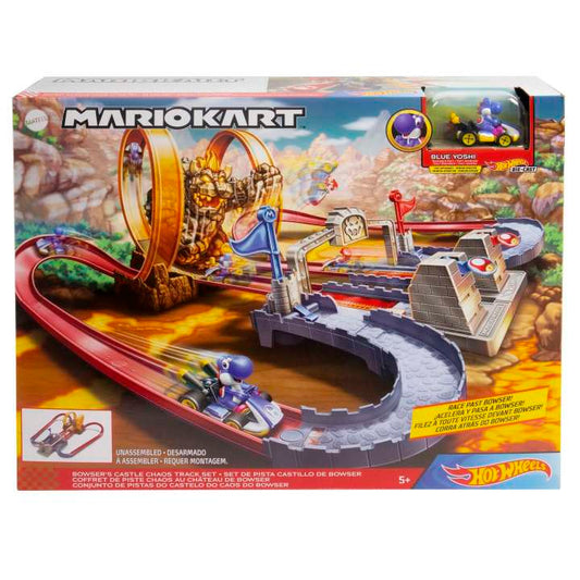 Mattel Hot Wheels Mario Kart Versenypálya, Bowser's Castle, Figurakészlet, 45,5x35,5x8,5 cm (GNM22)