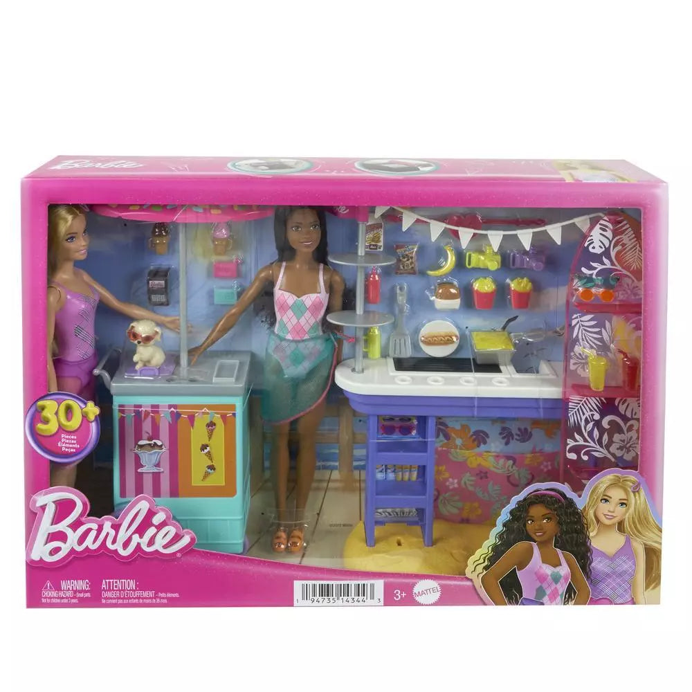 Mattel Barbie Beach Boardwalk Brooklyn és Malibu szett (HNK99)