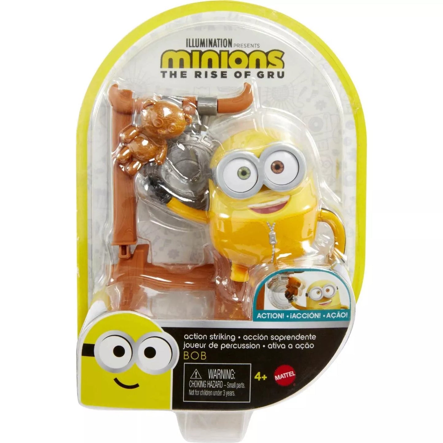 Mattel Minyonok - gru színre lép: bob figura 10cm (GMD92)